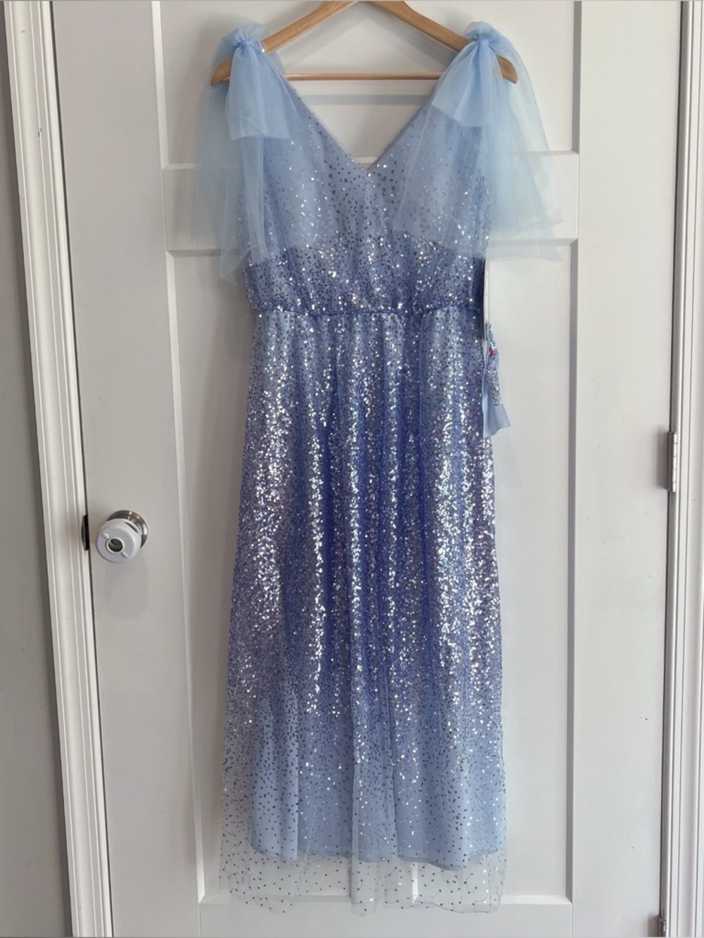JS Collection Sparkle Blue Tulle Sequin Women's Dress size 4